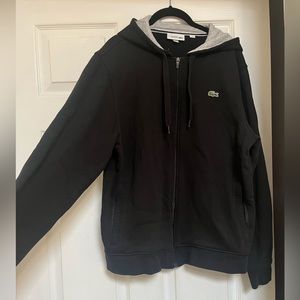 Lacoste Men’s black zip up- like new